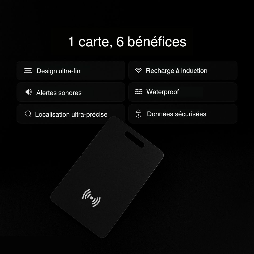 Milaris Guardian Card - Traceur GPS pour Apple et Android