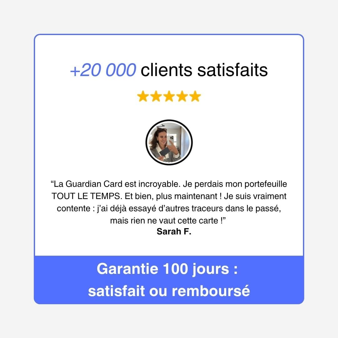 Milaris Guardian Card - Traceur GPS pour Apple et Android