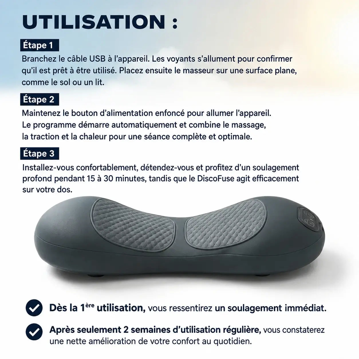 Milaris™  DiscoFuse – Hernie discale, sciatique & canal lombaire étroit – Stoppe la douleur, sans opération, à la maison